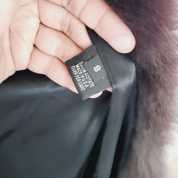 Vintage Marvin Richards Tuxedo Coat Fox Fur Trim - Picture 8 of 14